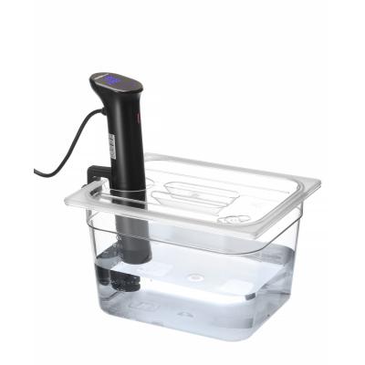 Víko pro polykarbonátové GN nádoby s výřezem pro sous-vide cirkulátor, HENDI, GN 1/2, Průhledná, 265x325mm | 864210